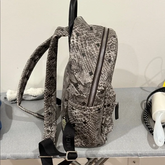 MCM Snake Print Backpack